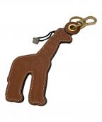 LOEWEロエベ）の古着「ジラフモチーフレザーチャーム」｜ブラウン×イエロー