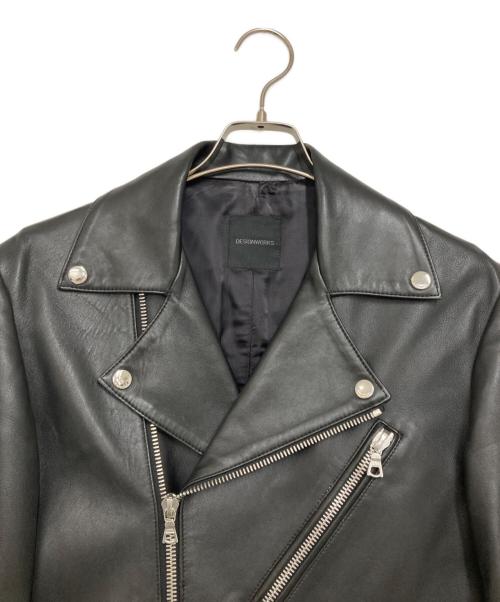 DESIGNWORKS（デザインワークス）DESIGNWORKS (デザインワークス) ライダースジャケット ブラック サイズ:Ｓの古着・服飾アイテム