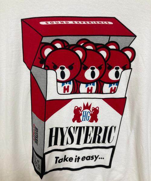 Hysteric Glamour（ヒステリックグラマー）Hysteric Glamour (ヒステリックグラマー) ヒスベアプリントTシャツ ホワイト サイズ:XLの古着・服飾アイテム