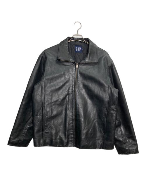 GAP（ギャップ）GAP (ギャップ) シングルレザージャケット ブラック サイズ:Lの古着・服飾アイテム