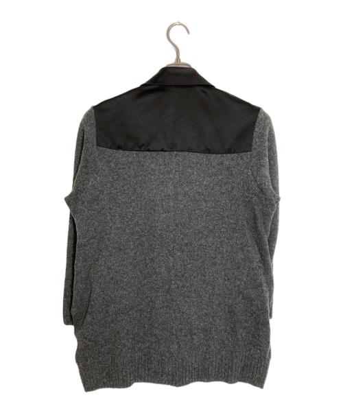 UNDERCOVER（アンダーカバー）UNDERCOVER (アンダーカバー) ヘチマカラーサテン切替フォーマルニットJKT グレー×ブラック サイズ:1の古着・服飾アイテム