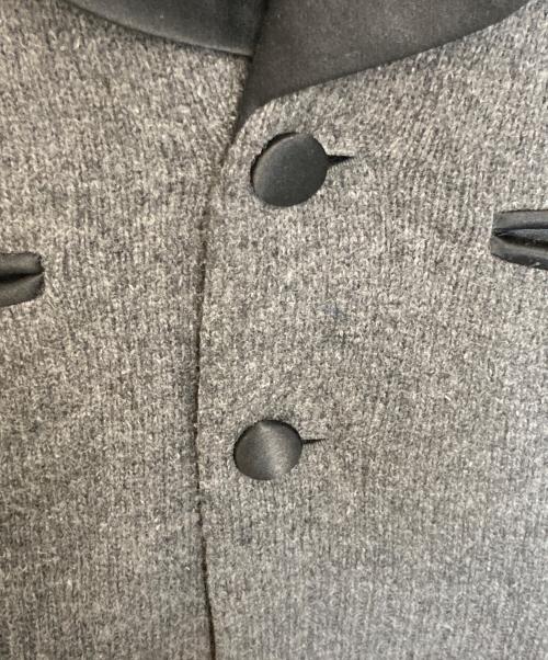UNDERCOVER（アンダーカバー）UNDERCOVER (アンダーカバー) ヘチマカラーサテン切替フォーマルニットJKT グレー×ブラック サイズ:1の古着・服飾アイテム