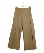 UNDERCOVERアンダーカバー）の古着「Chino Cloth Front opening Solid Double Pant」｜ベージュ