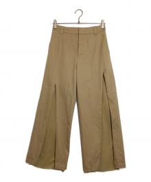 UNDERCOVER（アンダーカバー）の古着「Chino Cloth Front opening Solid Double Pant」｜ベージュ