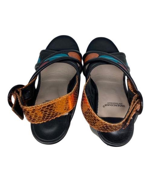 UNDERCOVER（アンダーカバー）UNDERCOVER (アンダーカバー) 厚底ストラップサンダル ブラック×マルチカラー サイズ:XXSの古着・服飾アイテム