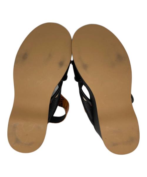 UNDERCOVER（アンダーカバー）UNDERCOVER (アンダーカバー) 厚底ストラップサンダル ブラック×マルチカラー サイズ:XXSの古着・服飾アイテム