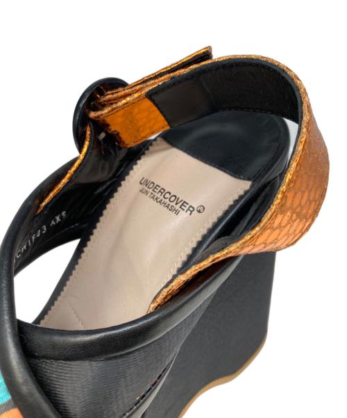 UNDERCOVER（アンダーカバー）UNDERCOVER (アンダーカバー) 厚底ストラップサンダル ブラック×マルチカラー サイズ:XXSの古着・服飾アイテム