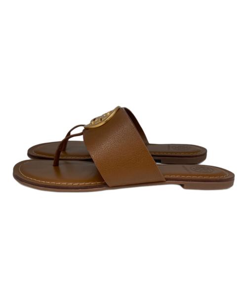 TORY BURCH（トリーバーチ）TORY BURCH (トリーバーチ) BENTON BAND FLAT SANDAL ブラウン サイズ:25の古着・服飾アイテム