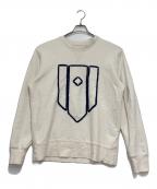 WOOD WOODウッド ウッド）の古着「エンブロイダリークルーネックスウェット」｜ホワイト