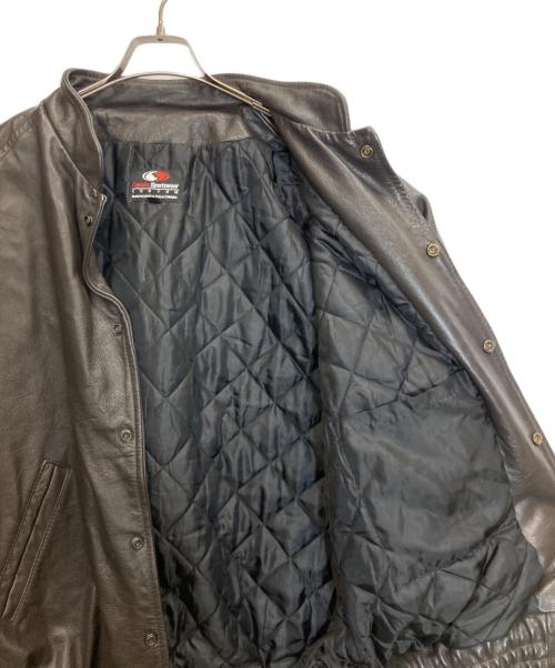 canada sportswear（カナダ スポーツウェア）CANADA SPORTSWEAR (カナダ スポーツウェア) パッチデザインレザーブルゾン ブラウン サイズ:XLの古着・服飾アイテム