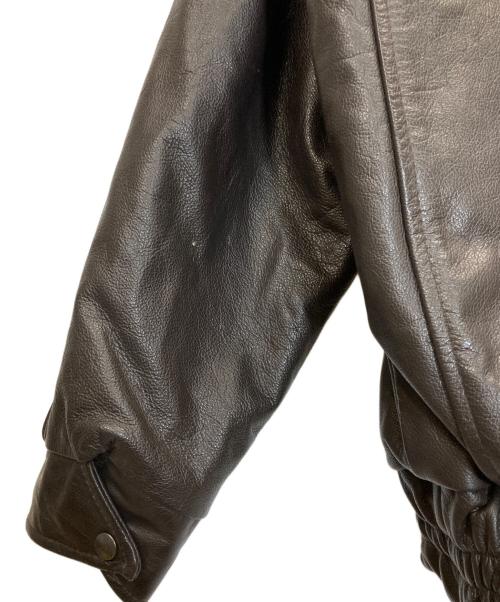 canada sportswear（カナダ スポーツウェア）CANADA SPORTSWEAR (カナダ スポーツウェア) パッチデザインレザーブルゾン ブラウン サイズ:XLの古着・服飾アイテム