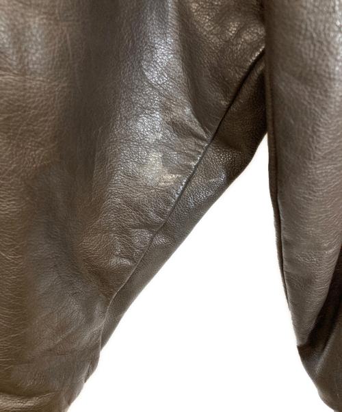 canada sportswear（カナダ スポーツウェア）CANADA SPORTSWEAR (カナダ スポーツウェア) パッチデザインレザーブルゾン ブラウン サイズ:XLの古着・服飾アイテム