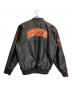 CANADA SPORTSWEAR (カナダ スポーツウェア) パッチデザインレザーブルゾン ブラウン サイズ:XL：12000円