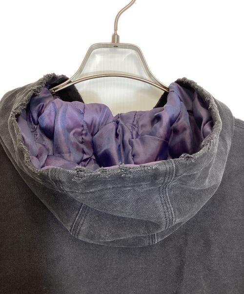 Needles（ニードルズ）Needles (ニードルズ) Zipped Work Hoody ブラック×パープル サイズ:Mの古着・服飾アイテム