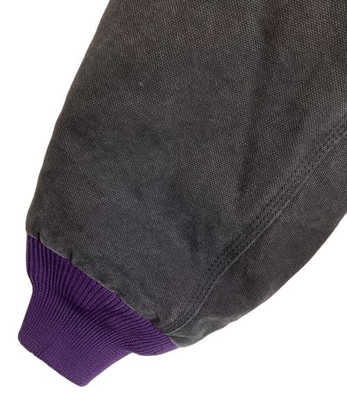 Needles（ニードルズ）Needles (ニードルズ) Zipped Work Hoody ブラック×パープル サイズ:Mの古着・服飾アイテム