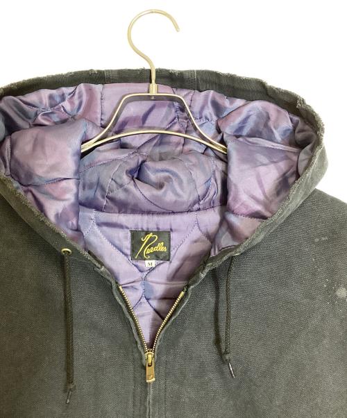 Needles（ニードルズ）Needles (ニードルズ) Zipped Work Hoody ブラック×パープル サイズ:Mの古着・服飾アイテム