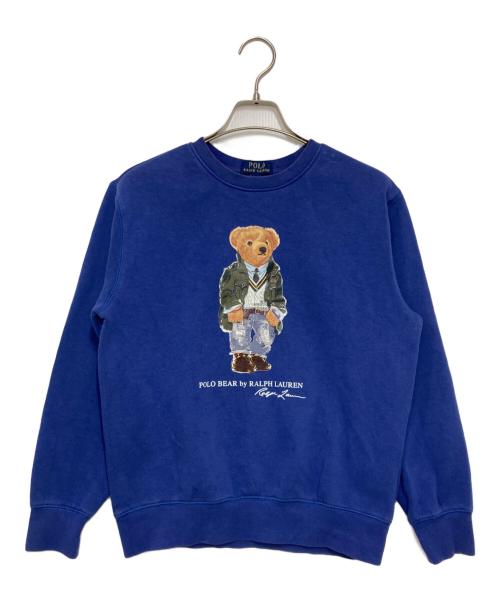 POLO RALPH LAUREN（ポロ・ラルフローレン）POLO RALPH LAUREN (ポロ・ラルフローレン) ポロベアスウェット ブルー サイズ:Ｌの古着・服飾アイテム