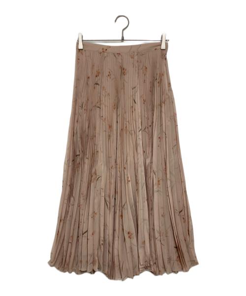 CELINE（セリーヌ）CELINE (セリーヌ) 花柄プリーツシルクスカート ピンク サイズ:38の古着・服飾アイテム