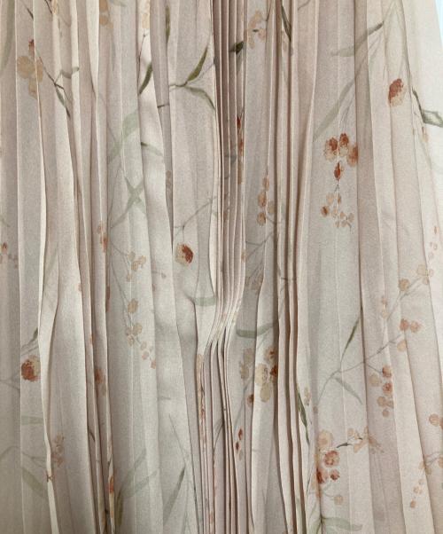 CELINE（セリーヌ）CELINE (セリーヌ) 花柄プリーツシルクスカート ピンク サイズ:38の古着・服飾アイテム