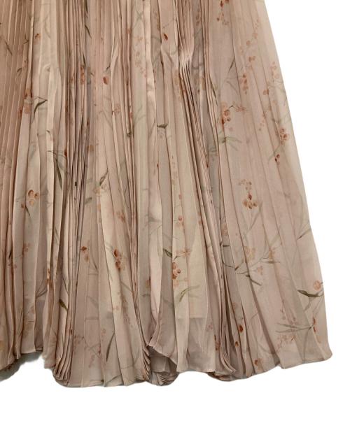 CELINE（セリーヌ）CELINE (セリーヌ) 花柄プリーツシルクスカート ピンク サイズ:38の古着・服飾アイテム