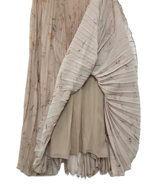 CELINE（セリーヌ）CELINE (セリーヌ) 花柄プリーツシルクスカート ピンク サイズ:38の古着・服飾アイテム