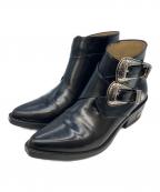 TOGA PULLAトーガ プルラ）の古着「コンチョショートブーツ」｜ブラック