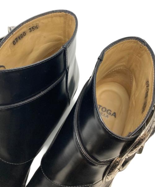 TOGA PULLA（トーガ プルラ）TOGA PULLA (トーガ プルラ) コンチョショートブーツ ブラック サイズ:35(1/2)の古着・服飾アイテム