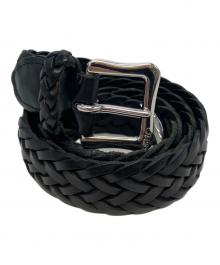 J&M DAVIDSON（ジェイ＆エム デヴィッドソン）の古着「編み込みレザーベルト」｜ブラック