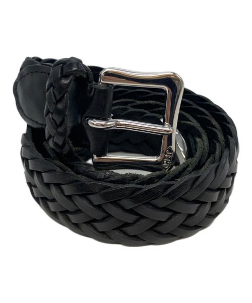J&M DAVIDSON（ジェイ＆エム デヴィッドソン）J&M DAVIDSON (ジェイ＆エム デヴィッドソン) 編み込みレザーベルト ブラック サイズ:32/80の古着・服飾アイテム