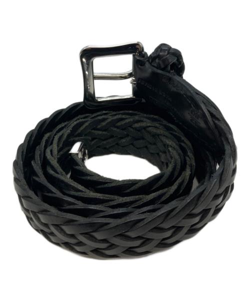 J&M DAVIDSON（ジェイ＆エム デヴィッドソン）J&M DAVIDSON (ジェイ＆エム デヴィッドソン) 編み込みレザーベルト ブラック サイズ:32/80の古着・服飾アイテム