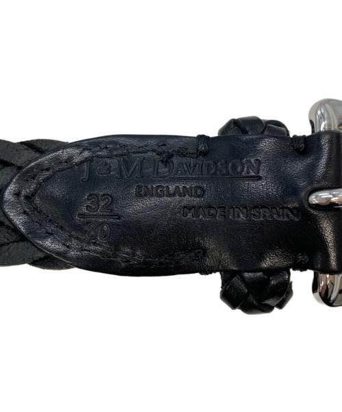 J&M DAVIDSON（ジェイ＆エム デヴィッドソン）J&M DAVIDSON (ジェイ＆エム デヴィッドソン) 編み込みレザーベルト ブラック サイズ:32/80の古着・服飾アイテム