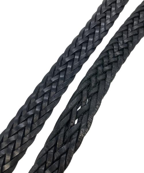 J&M DAVIDSON（ジェイ＆エム デヴィッドソン）J&M DAVIDSON (ジェイ＆エム デヴィッドソン) 編み込みレザーベルト ブラック サイズ:32/80の古着・服飾アイテム