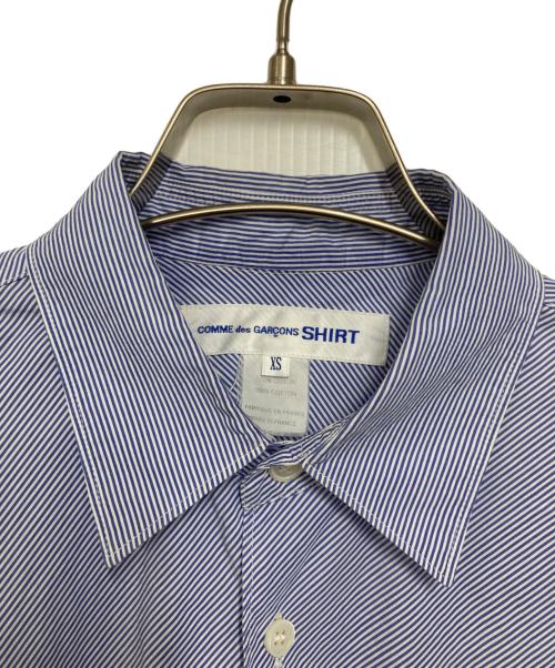 COMME des GARCONS SHIRT（コムデギャルソンシャツ）COMME des GARCONS SHIRT (コムデギャルソンシャツ) ストライプシャツ ブルー サイズ:XSの古着・服飾アイテム