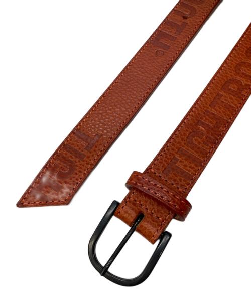 TIGHTBOOTH PRODUCTION（タイトブースプロダクション）TIGHTBOOTH PRODUCTION (タイトブースプロダクション) LEATHER LOGO BELT ブラウン サイズ:-の古着・服飾アイテム