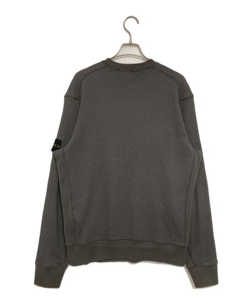 STONE ISLAND（ストーンアイランド）STONE ISLAND (ストーンアイランド) ORGANIC COTTON WAFFLE FLEECE グレー サイズ:Mの古着・服飾アイテム