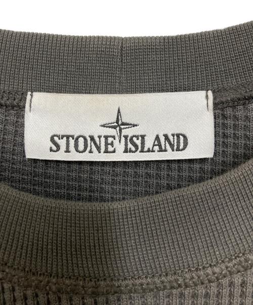 STONE ISLAND（ストーンアイランド）STONE ISLAND (ストーンアイランド) ORGANIC COTTON WAFFLE FLEECE グレー サイズ:Mの古着・服飾アイテム