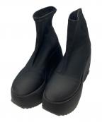 YELLOイエロ）の古着「TOKYO BLACK PLATFORM SHORT BOOTS」｜ブラック