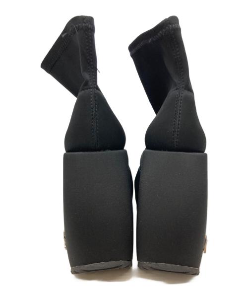 YELLO（イエロ）YELLO (イエロ) TOKYO BLACK PLATFORM SHORT BOOTS ブラック サイズ:₋の古着・服飾アイテム