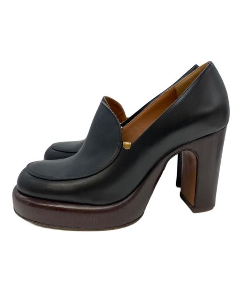 Chloe（クロエ）Chloe (クロエ) IRENN ヒールローファー ブラック サイズ:35の古着・服飾アイテム