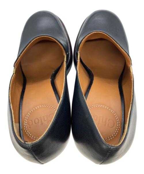 Chloe（クロエ）Chloe (クロエ) IRENN ヒールローファー ブラック サイズ:35の古着・服飾アイテム