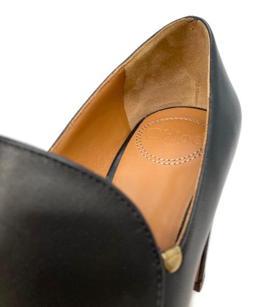 Chloe（クロエ）Chloe (クロエ) IRENN ヒールローファー ブラック サイズ:35の古着・服飾アイテム