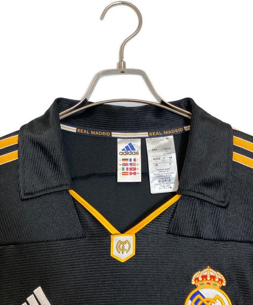 adidas（アディダス）adidas (アディダス) レアル・マドリード 99/00 アウェイユニフォーム ブラック サイズ:2XLの古着・服飾アイテム