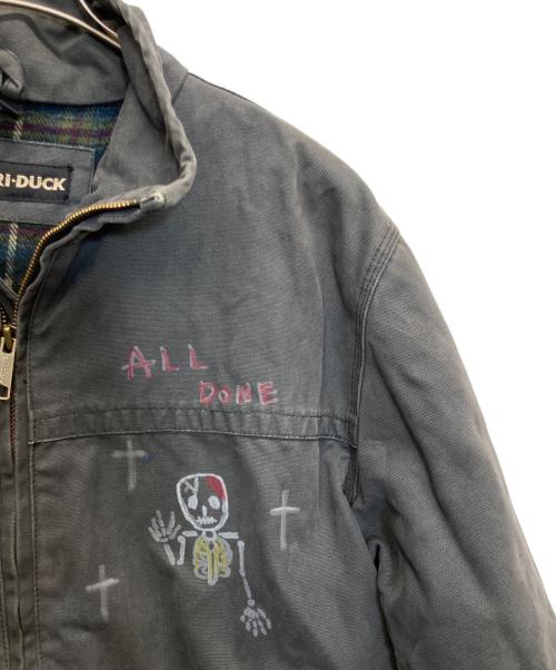 DRI・DUCK（ドリ・ダック）DRI・DUCK (ドリ・ダック) 裏地ブランケットダックワークジャケット グレー サイズ:Ｌの古着・服飾アイテム
