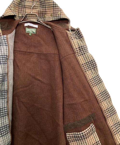 CHAH CHAH（チャーチャー）CHAH CHAH (チャーチャー) CC CRAZY BIG DUFFLE COAT グレー×ベージュ サイズ:Lの古着・服飾アイテム