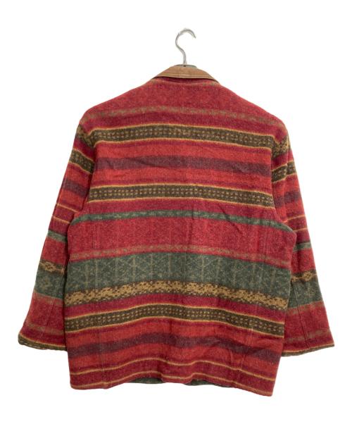 WOOLRICH（ウールリッチ）WOOLRICH (ウールリッチ) ウールジャケット レッド×イエロー×グリーン ネイティブ柄 サイズ:Lの古着・服飾アイテム