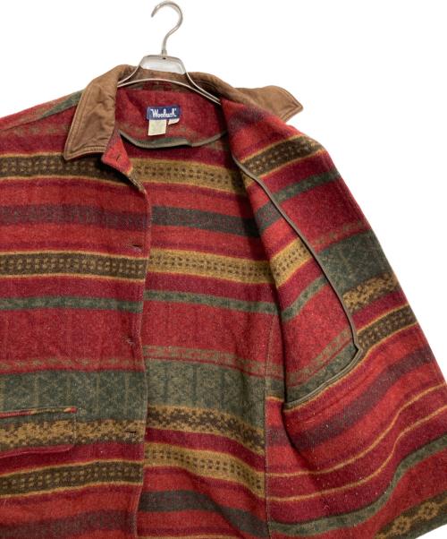 WOOLRICH（ウールリッチ）WOOLRICH (ウールリッチ) ウールジャケット レッド×イエロー×グリーン ネイティブ柄 サイズ:Lの古着・服飾アイテム