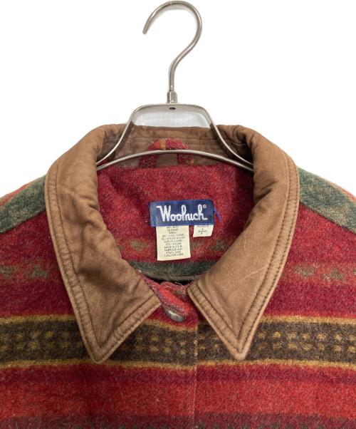 WOOLRICH（ウールリッチ）WOOLRICH (ウールリッチ) ウールジャケット レッド×イエロー×グリーン ネイティブ柄 サイズ:Lの古着・服飾アイテム
