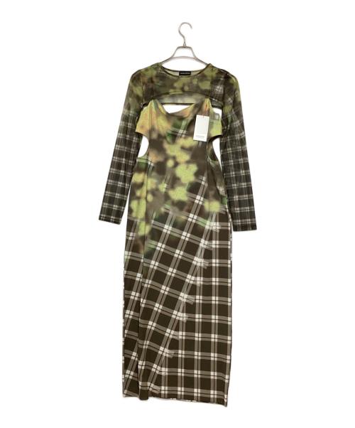 MAISON SPECIAL（メゾンスペシャル）MAISON SPECIAL (メゾンスペシャル) Bolero Set Flower Print Dress グリーン×ブラウン サイズ:38の古着・服飾アイテム