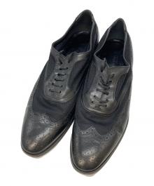 ALEXANDER McQUEEN（アレキサンダーマックイーン）の古着「メッシュ切替ウィングチップシューズ」｜ブラック