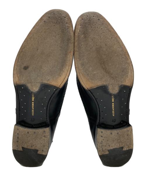 ALEXANDER McQUEEN（アレキサンダーマックイーン）ALEXANDER McQUEEN (アレキサンダーマックイーン) メッシュ切替ウィングチップシューズ ブラック サイズ:SIZE43の古着・服飾アイテム